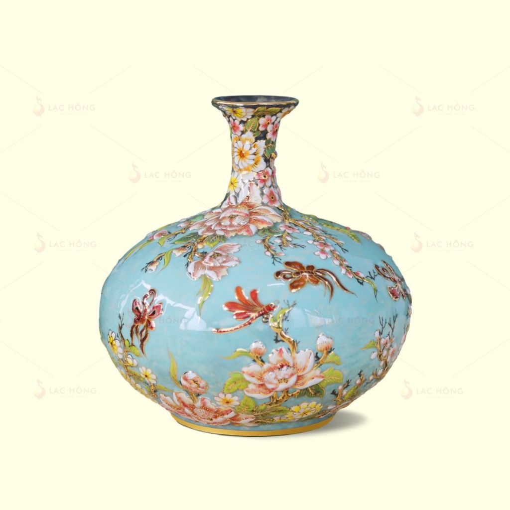 Bình Cổ Cao Vạn Hoa Phú Quý