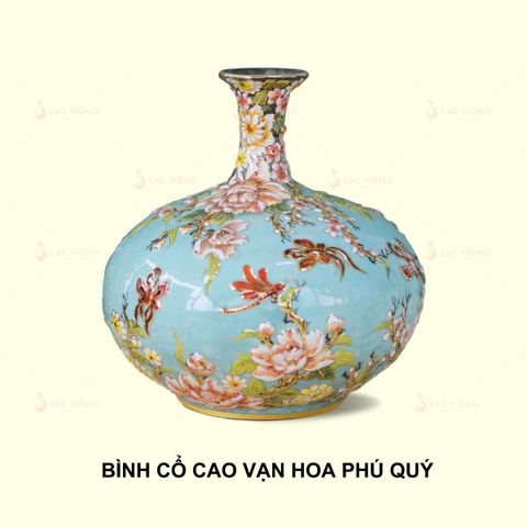  Bình Cổ Cao Vạn Hoa Phú Quý 