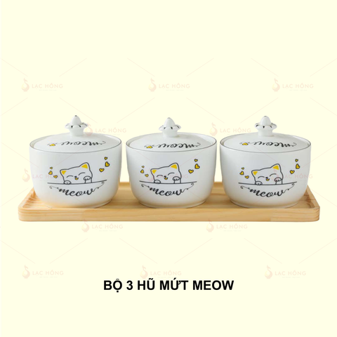  Bộ 3 Hũ Mứt Meow 