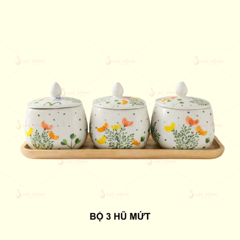  Bộ 3 Hũ Mứt Sắc Xuân 