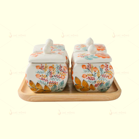  Bộ 4 Hũ Mứt Hương Xuân 