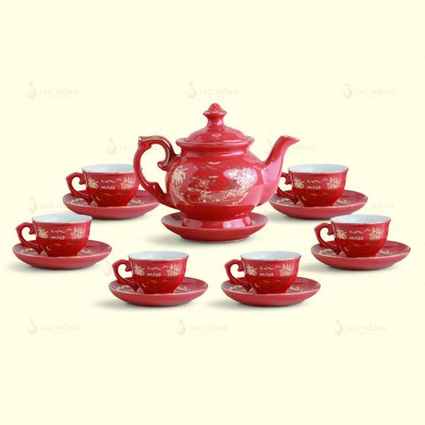  Bộ Trà Đài Các Men Đỏ Hào Gia 