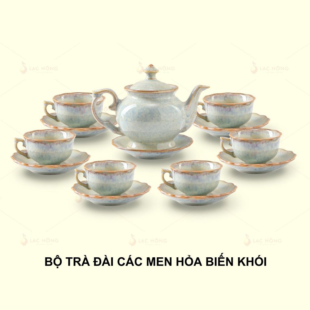 Bộ Trà Đài Các Men Hỏa Biến Khói