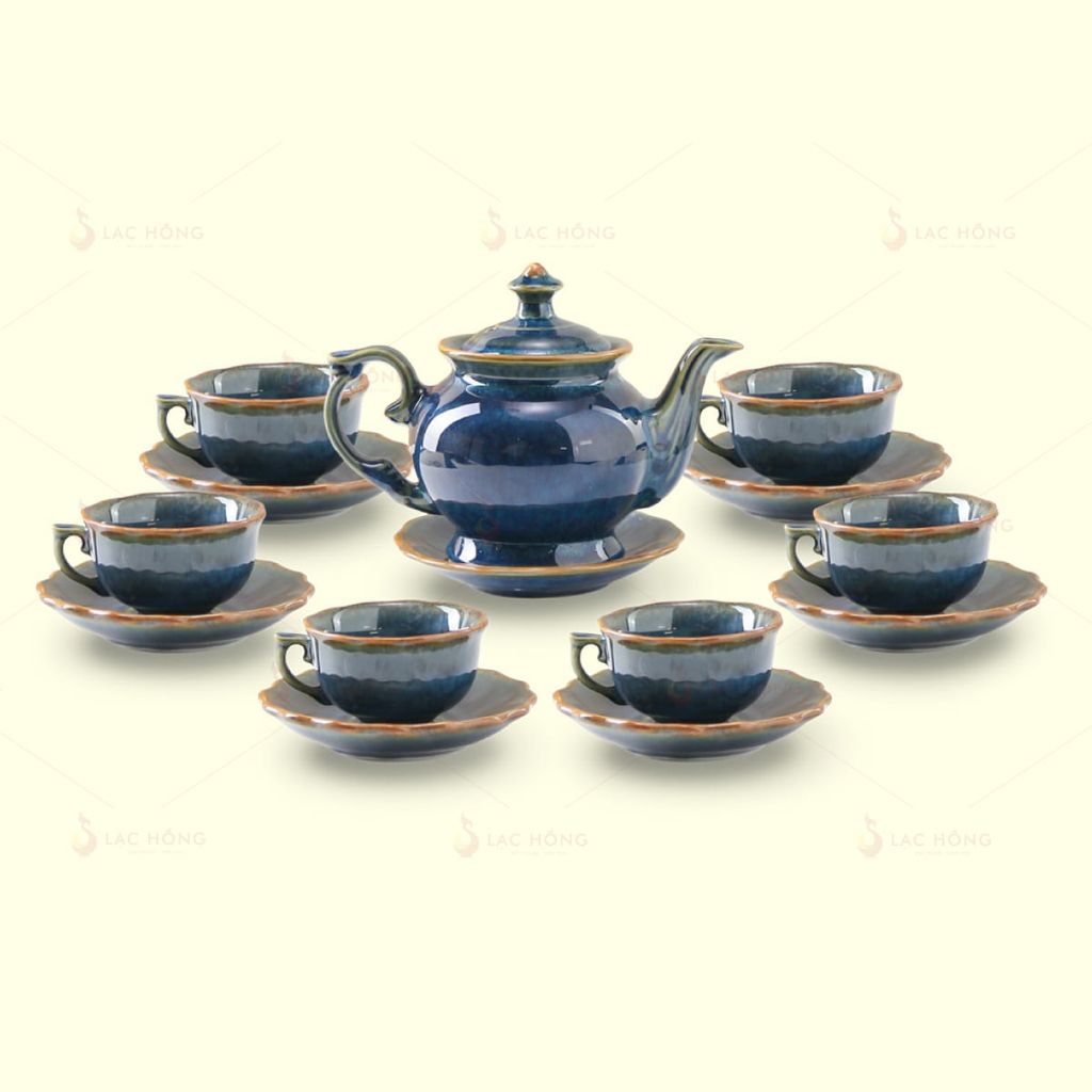 Bộ Trà Đài Các Men Hỏa Biến Xanh