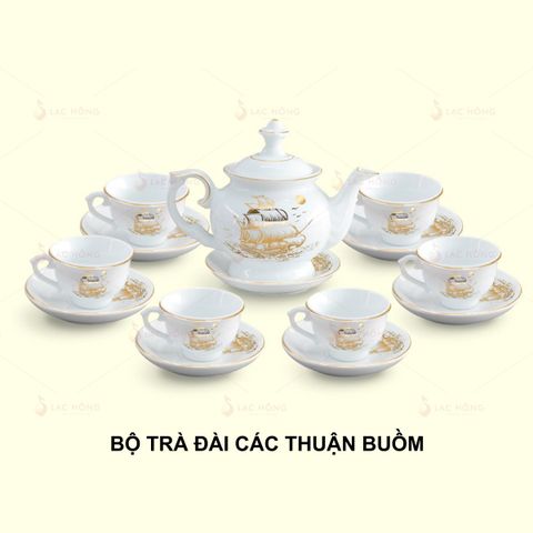  Bộ Trà Đài Các Thuận Buồm Kẻ Vàng 