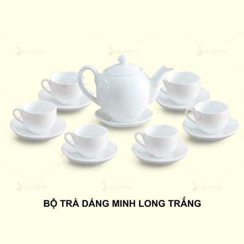  Bộ Trà Dáng Minh Long Trắng 