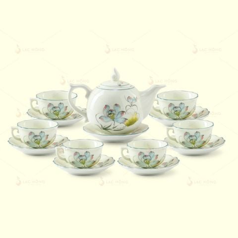  Bộ Trà Mẫu Đơn Hoa Sen Bóng 