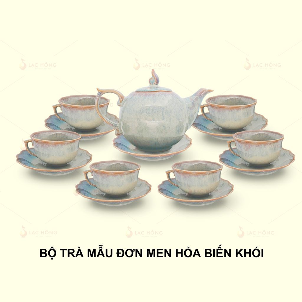 Bộ Trà Mẫu Đơn Men Hỏa Biến Khói