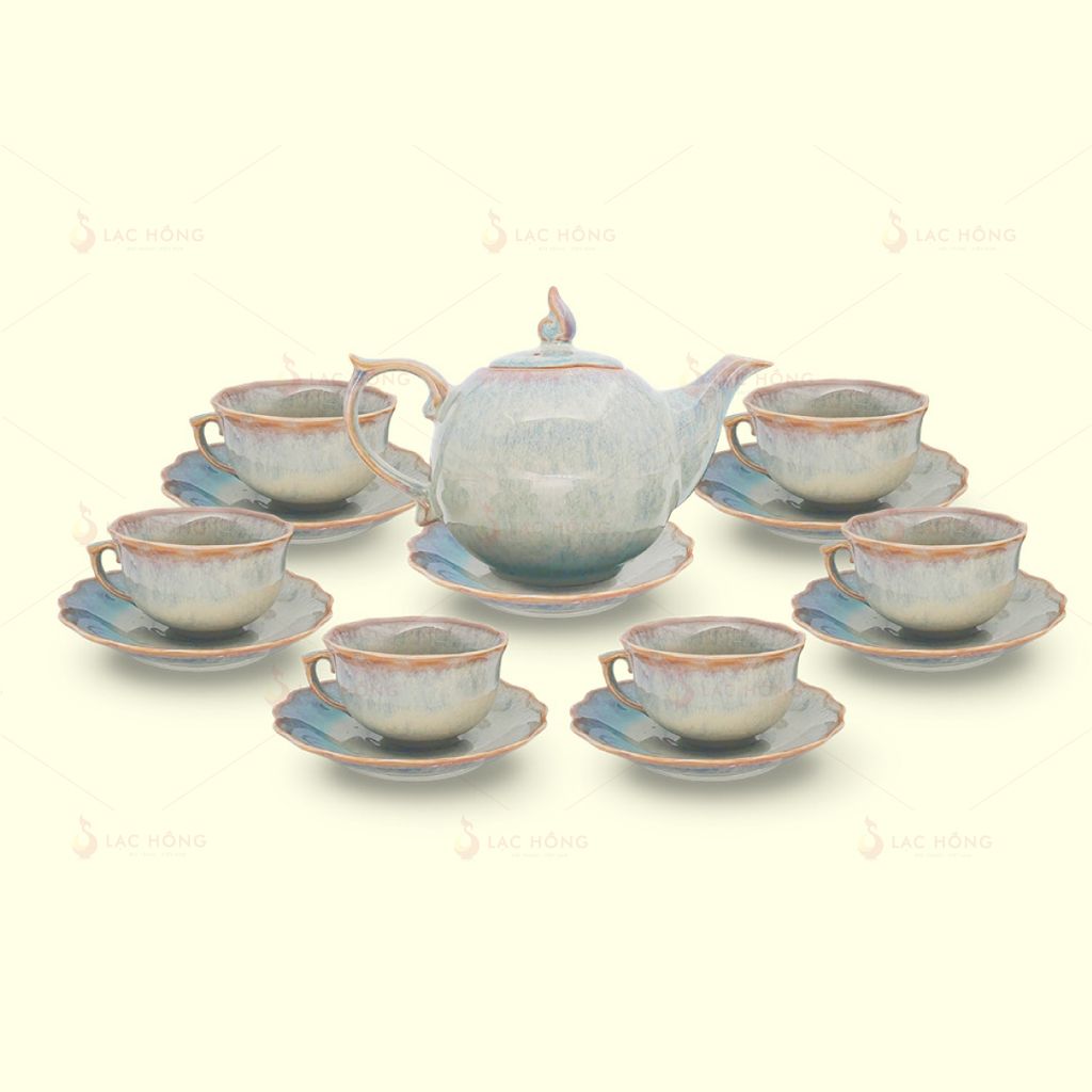 Bộ Trà Mẫu Đơn Men Hỏa Biến Khói