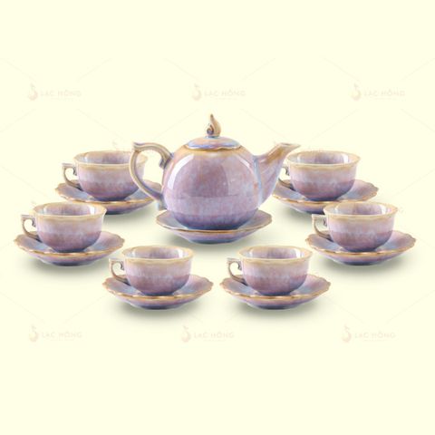 Bộ Trà Mẫu Đơn Men Hỏa Biến Tím 