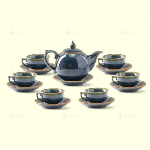  Bộ Trà Mẫu Đơn Men Hỏa Biến Xanh 