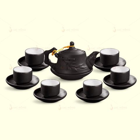  Bộ Trà Nhã Viên Cành Trúc Đắp Nổi 