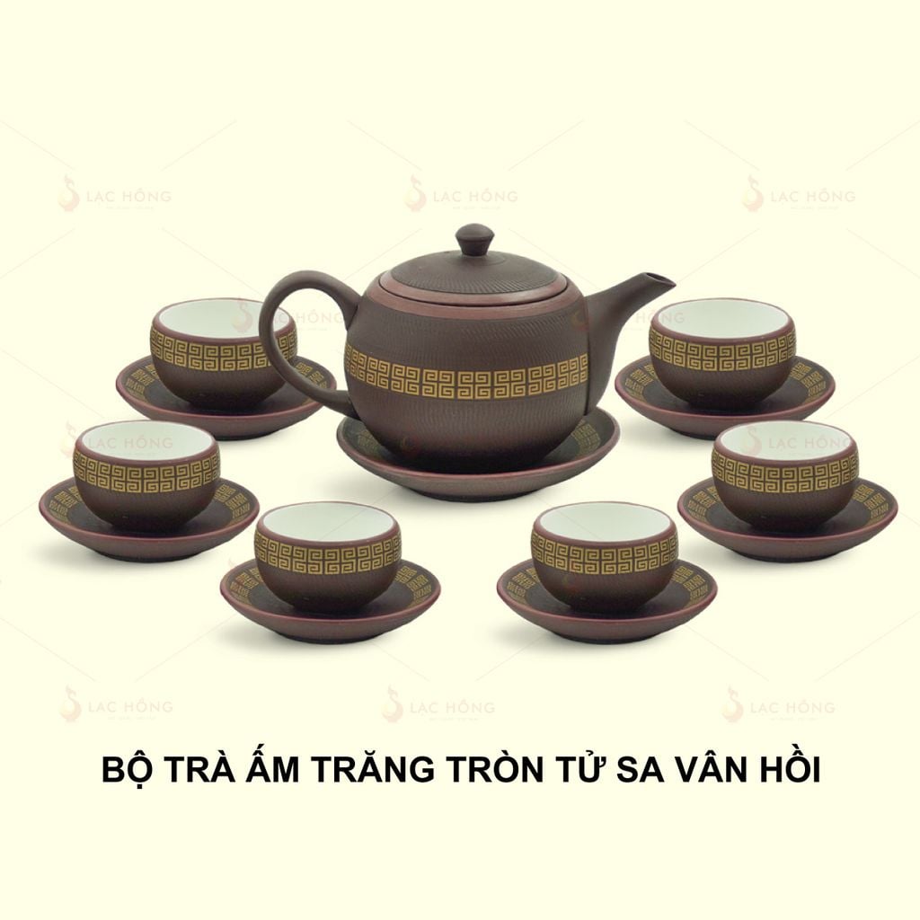 Bộ Trà Trăng Tròn Tử Sa Vân Hồi