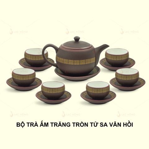  Bộ Trà Trăng Tròn Tử Sa Vân Hồi 