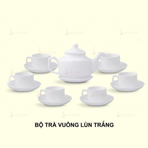  Bộ Trà Vuông Lùn Trắng 