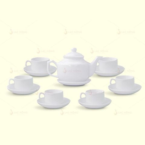  Bộ Trà Vuông Lùn Trắng 
