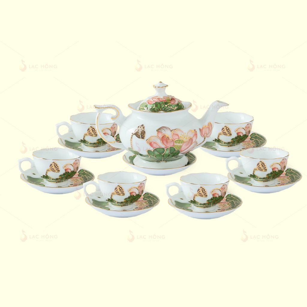 Set 1: Bộ Ấm Trà Liên Hoa Tịnh Ngọc
