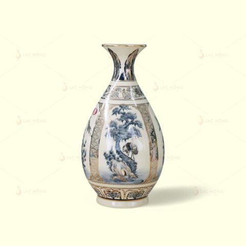  Lọ Âm Dương Mẹ Tứ Cảnh Vẽ Vàng 