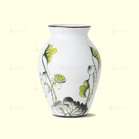  Lọ Hoa Dáng Vò Sen Xanh 