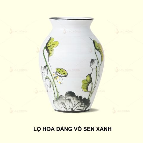  Lọ Hoa Dáng Vò Sen Xanh 