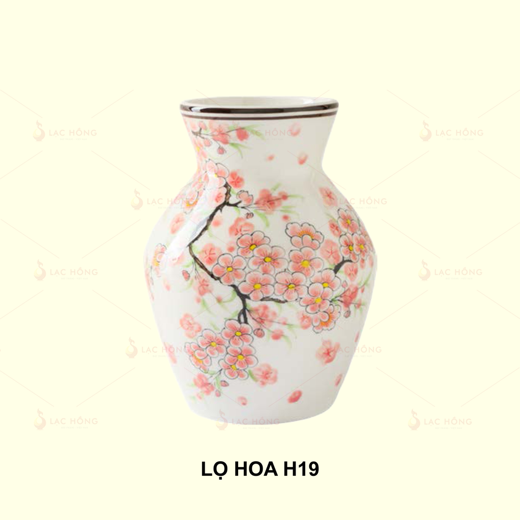 Lọ Hoa Đào Hồng