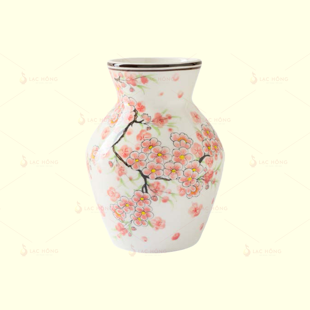 Lọ Hoa Đào Hồng