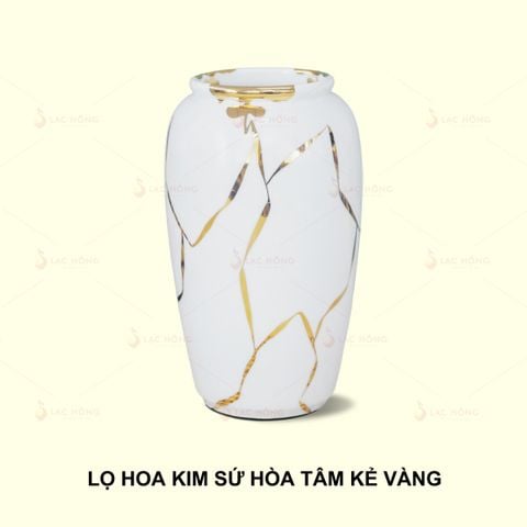  Lọ Hoa Kim Sứ Hòa Tâm Kẻ Vàng 