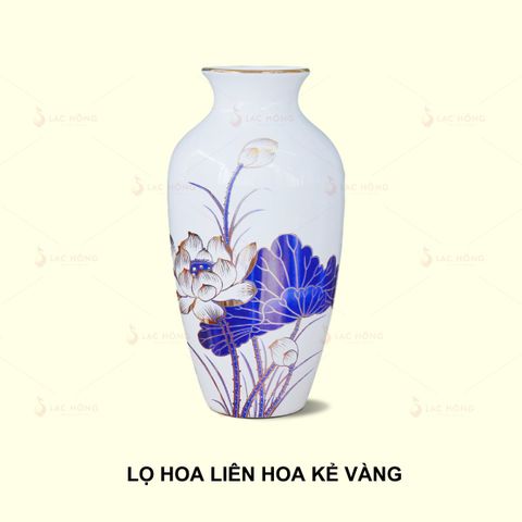  Lọ Hoa Liên Hoa Kẻ Vàng 