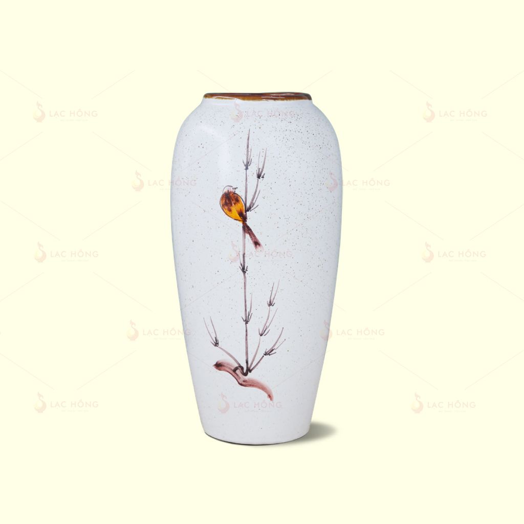 Lọ Hoa Men Chấm Chim Oanh