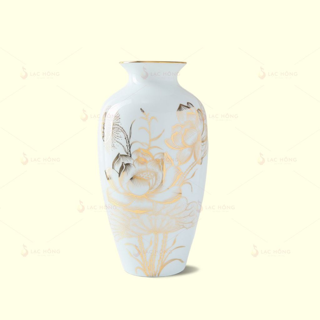 Lọ Hoa Sen Đại Vàng Kim
