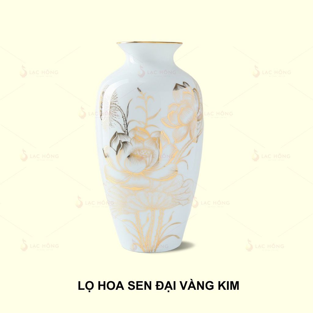 Lọ Hoa Sen Đại Vàng Kim