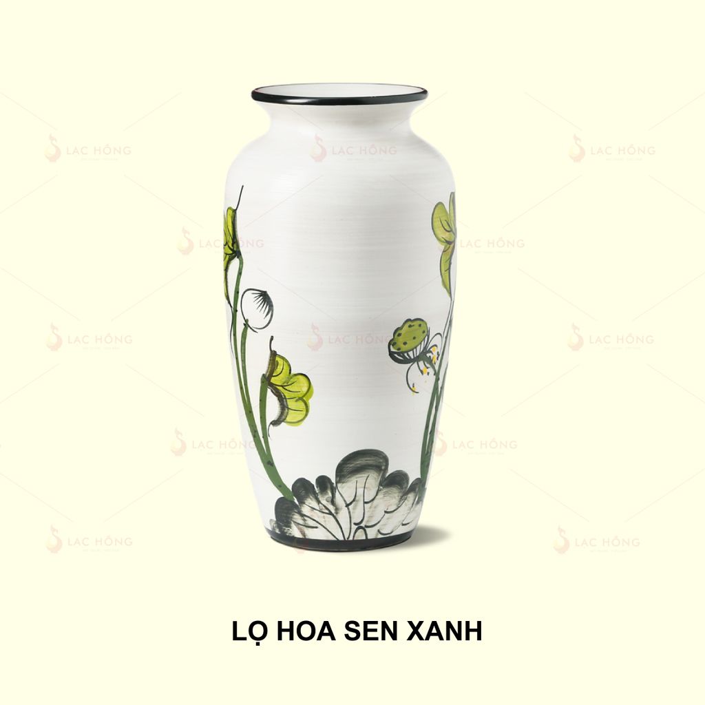 Lọ Hoa Sen Xanh