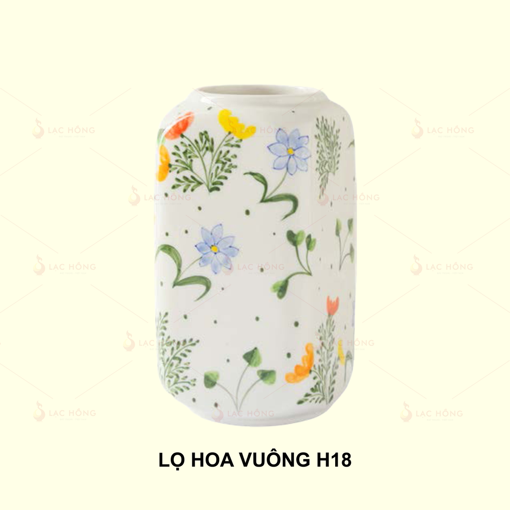 Lọ Hoa Vuông Sắc Xuân