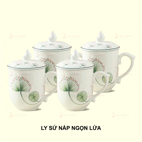  Ly Sứ Nắp Nhọn Ngọn Lửa Bồ Công Anh 