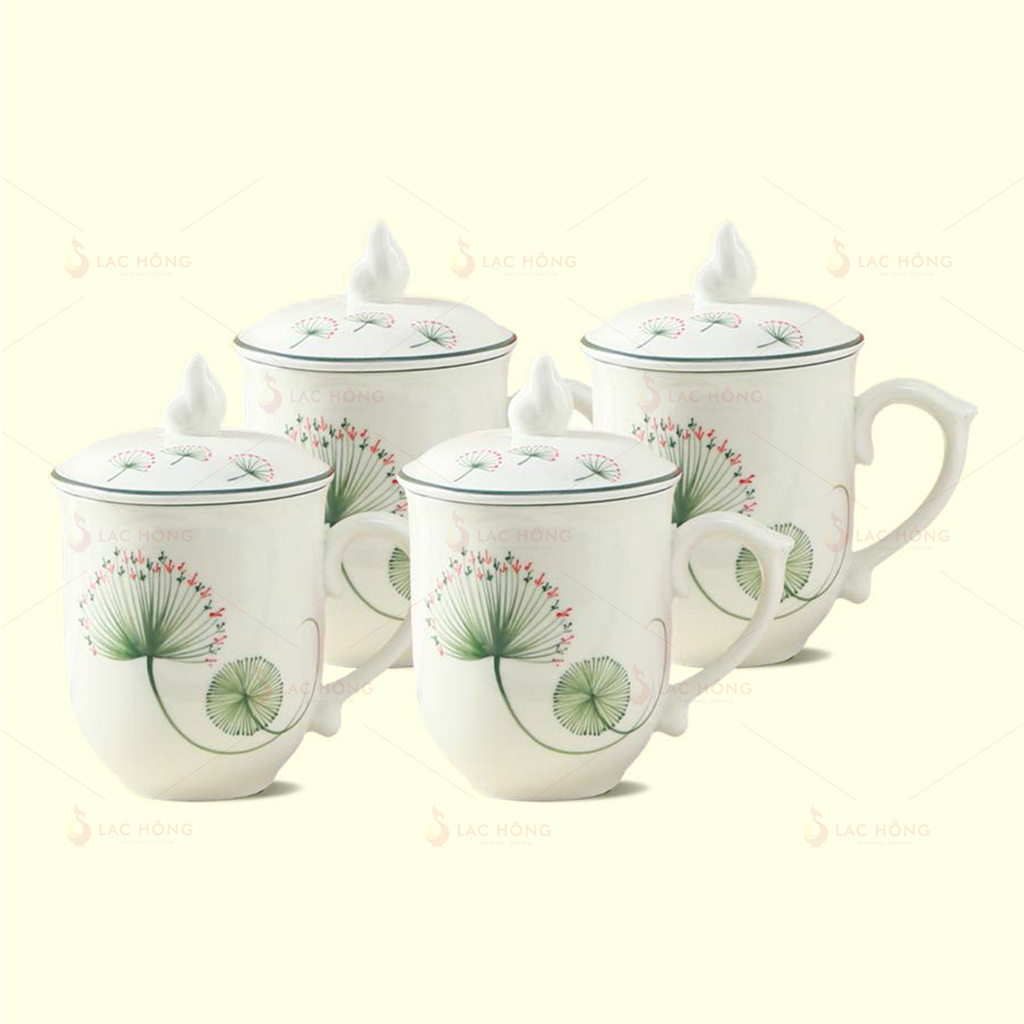 Ly Sứ Nắp Nhọn Ngọn Lửa Bồ Công Anh