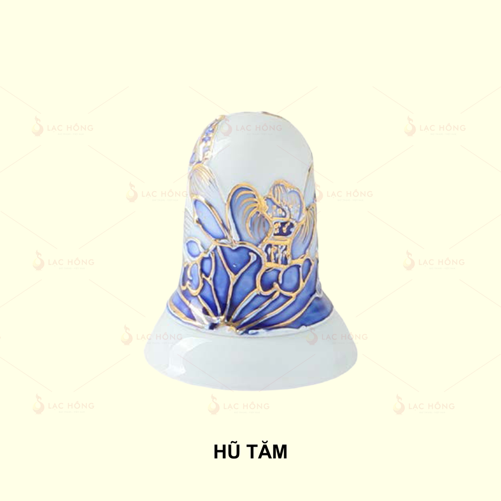 Set 2: Bộ Ấm Trà Đầy Đủ Liên Hoa Lam Ngọc