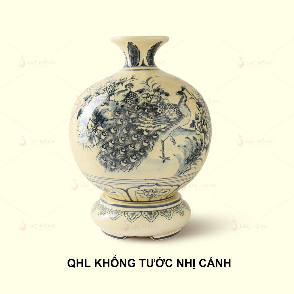 Quả Hút Lộc Khổng Tước Nhị Cảnh