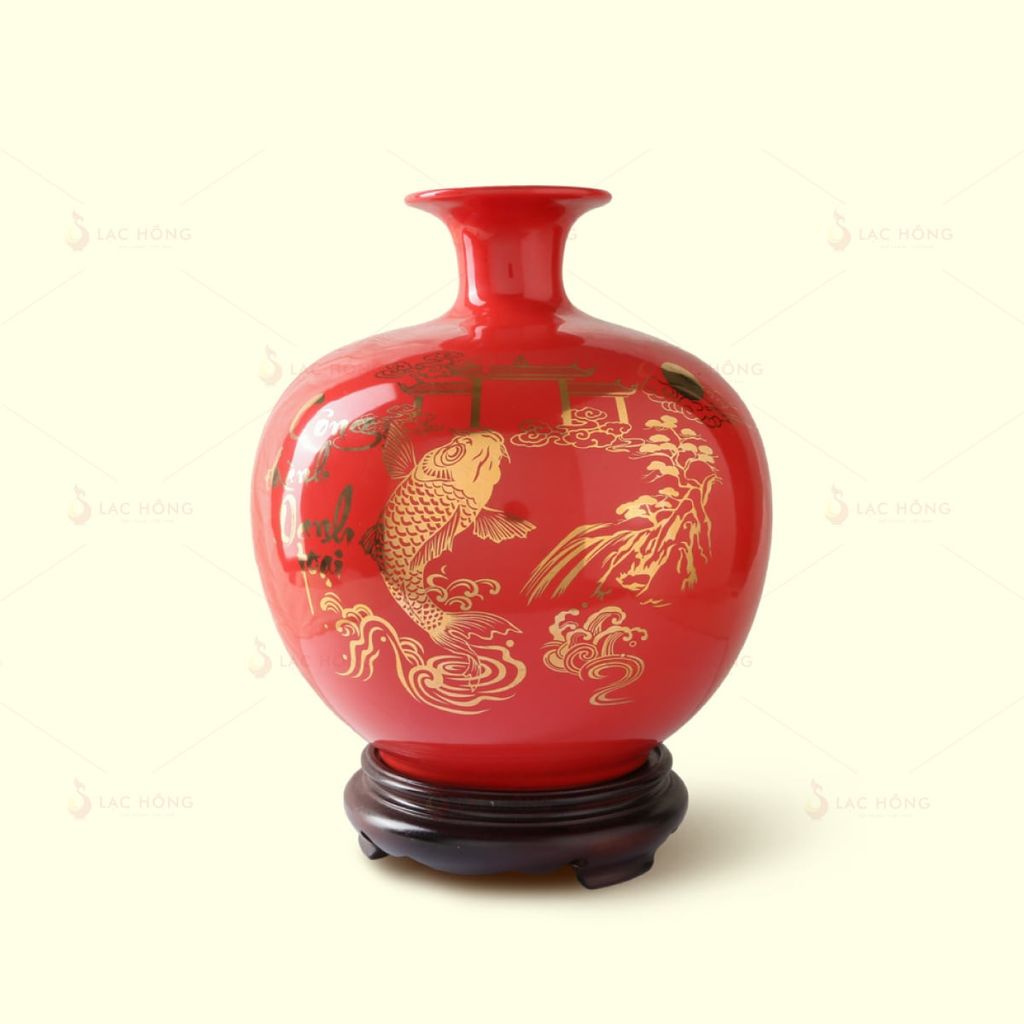 Quả Hút Lộc Men Đỏ Cá Chép Vượt Vũ Môn Kẻ Vàng