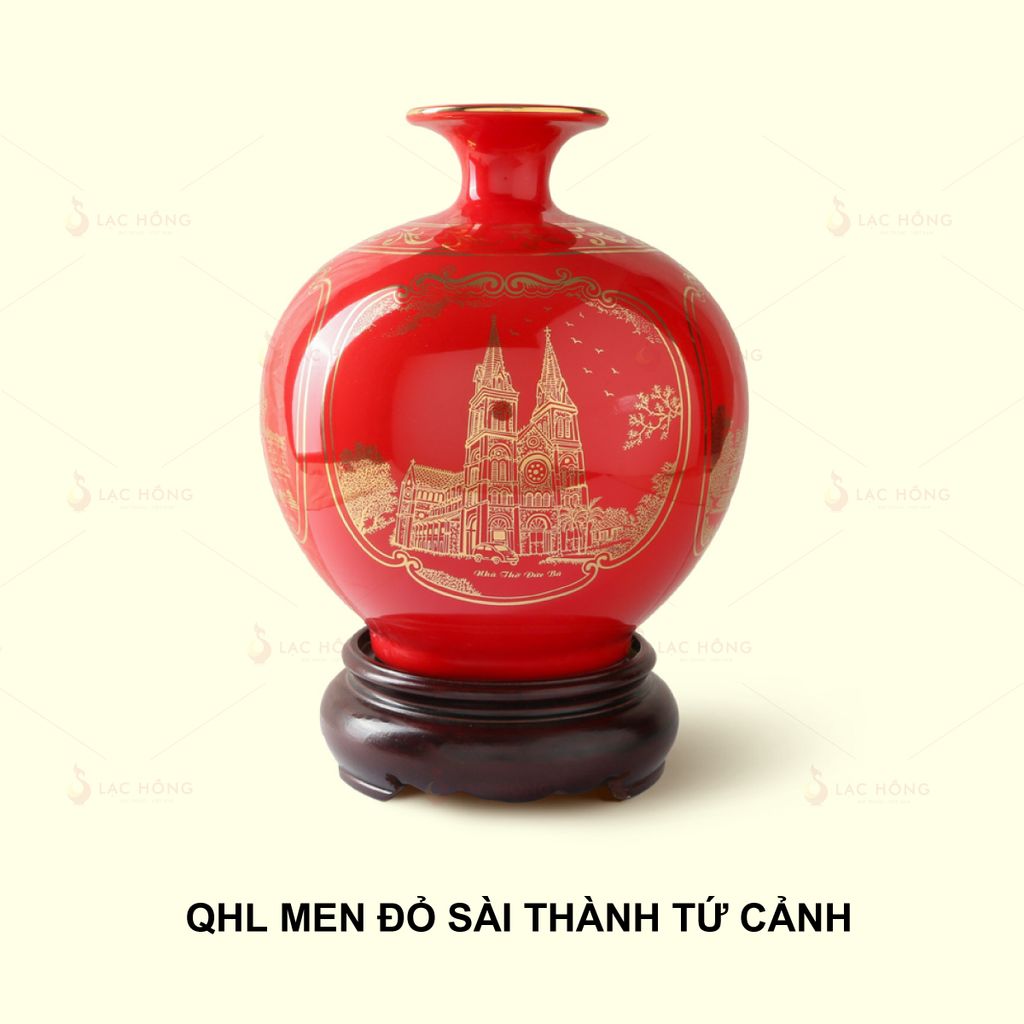 Quả Hút Lộc Men Đỏ Sài Thành Tứ Cảnh Kẻ Vàng