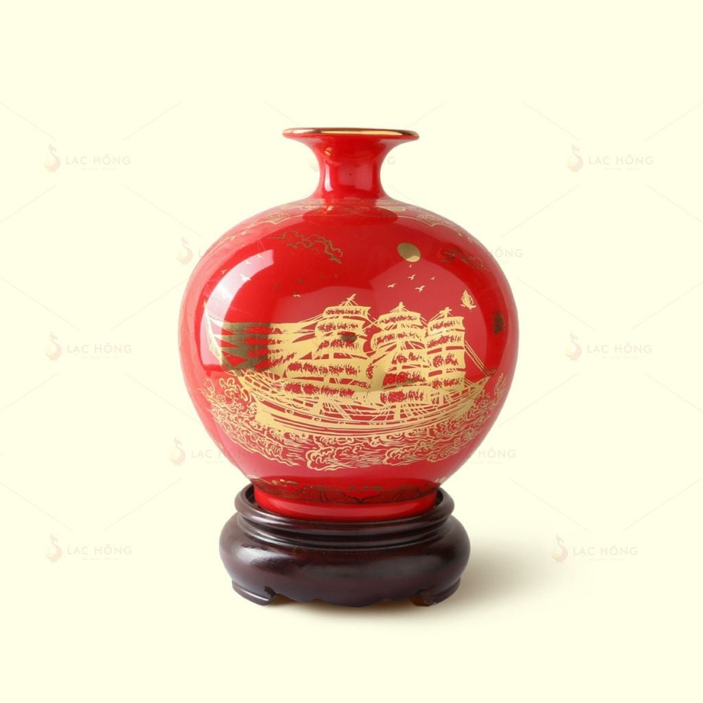 Quả Hút Lộc Men Đỏ Thuận Buồm Xuôi Gió Kẻ Vàng