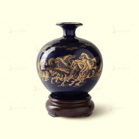  Quả Hút Lộc Men Lam Mã Đáo Thành Công Kẻ Vàng 