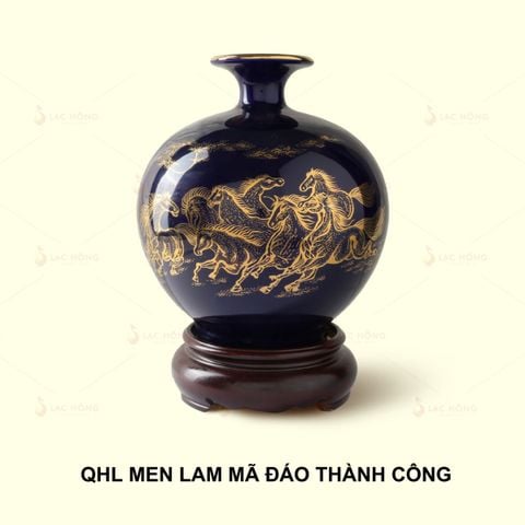  Quả Hút Lộc Men Lam Mã Đáo Thành Công Kẻ Vàng 