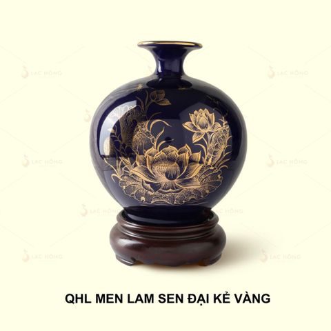  Quả Hút Lộc Men Lam Sen Đại Kẻ Vàng 
