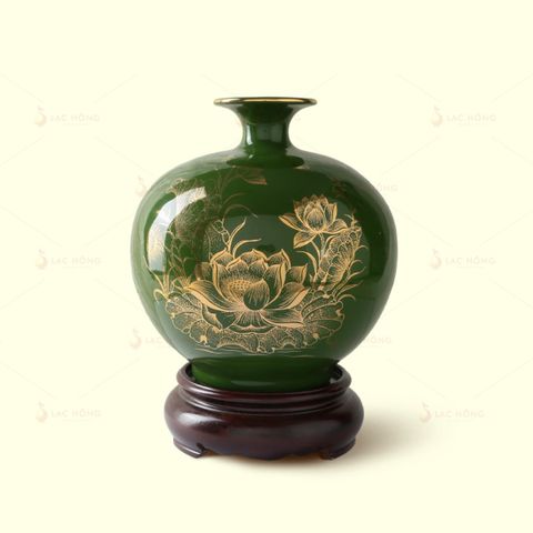  Quả Hút Lộc Men Lục Sen Đại Kẻ Vàng 