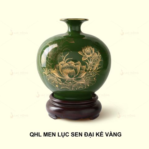  Quả Hút Lộc Men Lục Sen Đại Kẻ Vàng 