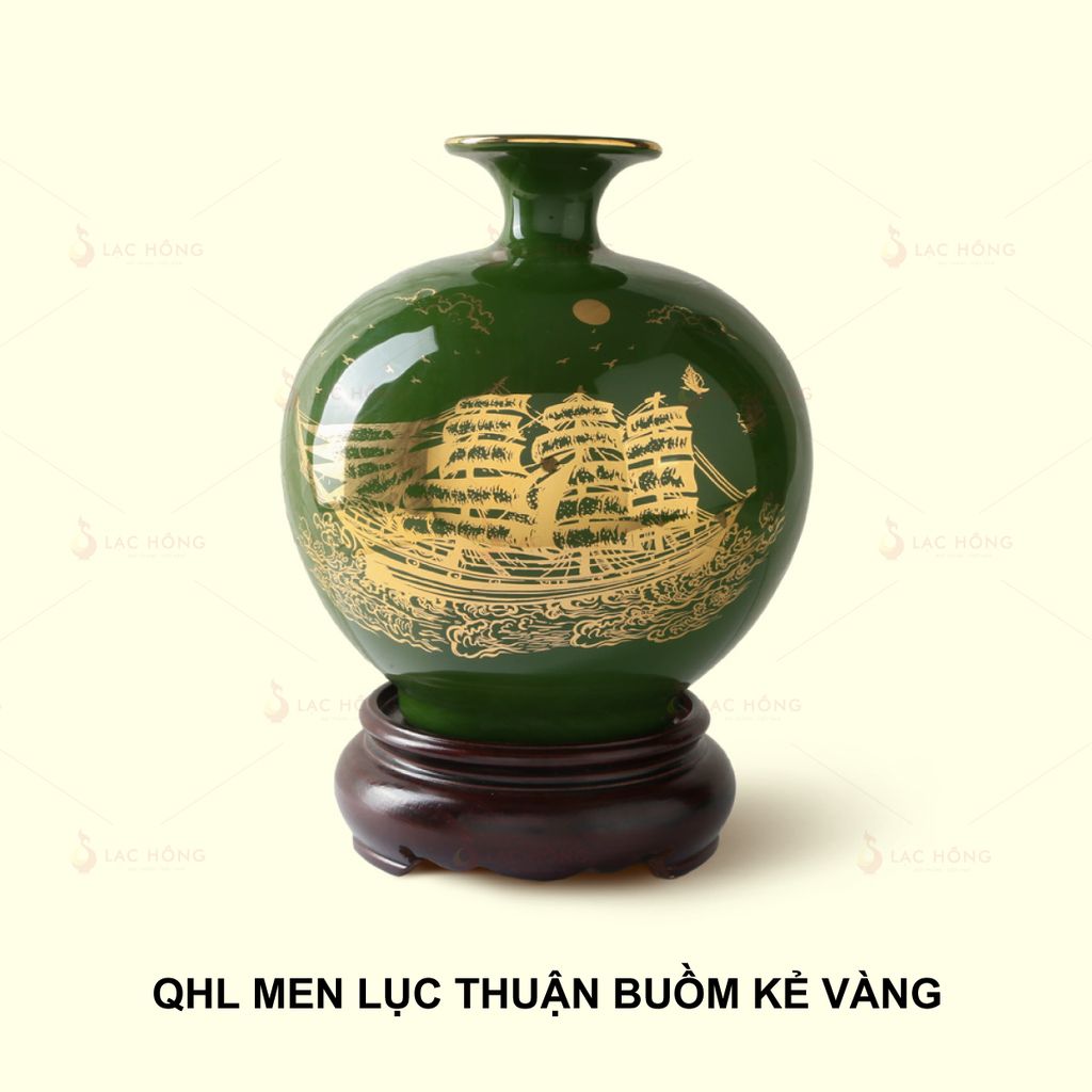 Quả Hút Lộc Men Lục Thuận Buồm Xuôi Gió Kẻ Vàng