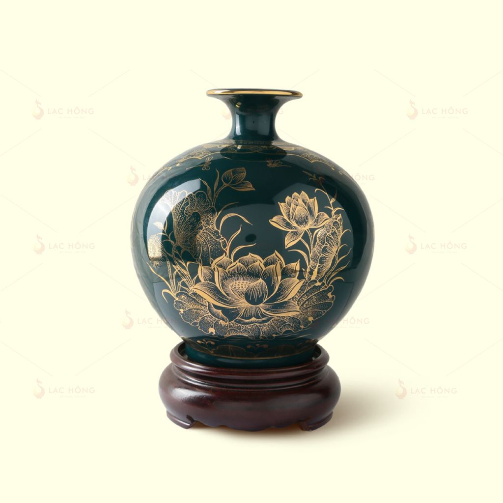 Quả Hút Lộc Men Xanh Cổ Vịt Sen Đại Kẻ Vàng