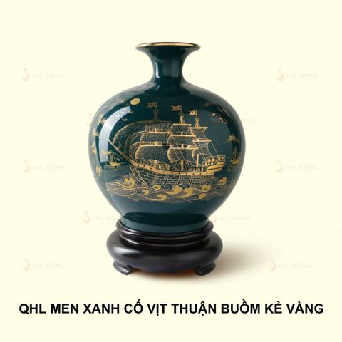  Quả Hút Lộc Men Xanh Cổ Vịt Thuận Buồm Xuôi Gió Kẻ Vàng 