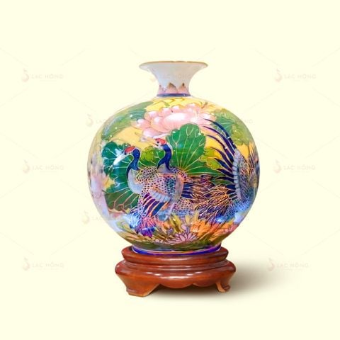  Quả Hút Lộc Sen Hạc Bình An Kẻ Vàng 