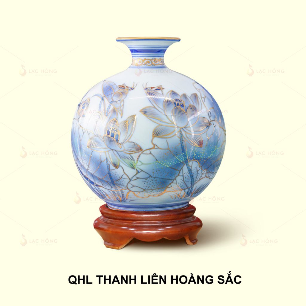 Quả Hút Lộc Thanh Liên Hoàng Sắc Kẻ Vàng